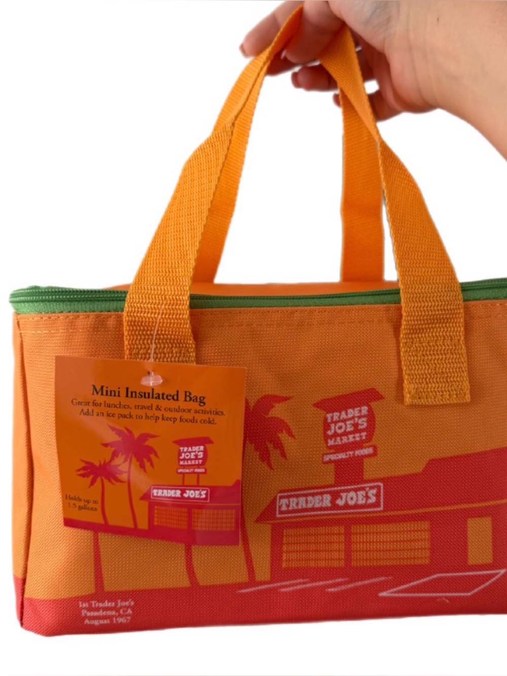Trader Joe's Orange Mini Insulated Tote Bag
